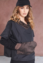 Black Sport Luxe Layered Top