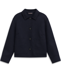 Navy Wool Blend Jacket