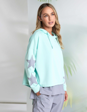 Mint Star Sleeve Hoodie