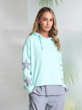 Mint Star Sleeve Hoodie