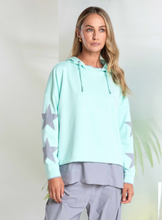 Mint Star Sleeve Hoodie