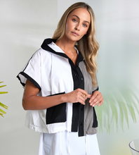Monochrome Colour Block Hooded Jacket