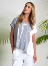 Soft Grey Abstract Print T-Shirt