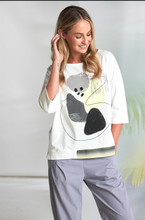 Lemon Abstract Print Top