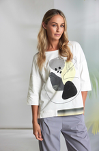 Lemon Abstract Print Top