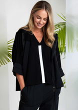 V-Neck Contrast Panel Top