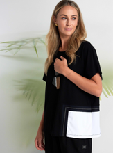 Contrast Pocket Detail Top