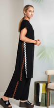 Black Contrast Trim Tunic