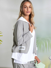 Grey Hooded Zip Jacket