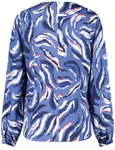 Long-sleeve Blouse - Savoy Blue Patterned