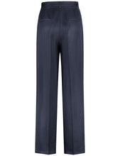 Wide-Leg Trousers - Navy