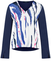 V- Neckline Blouse - Printed