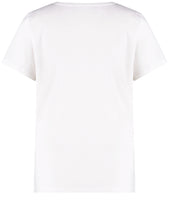 T-Shirt with Aqua Floral Detail