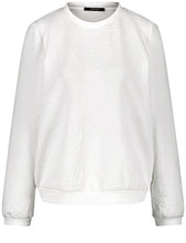 Textured Fabric Sweatshirt - Off White