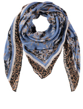 Floral & Leopard Print Scarf