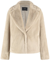 Beige Faux Fur Jacket