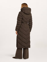 Long Hooded Belted Puffer Coat