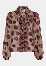 Vibse Ruffle Blouse - Wine Bomb