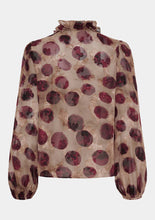 Vibse Ruffle Blouse - Wine Bomb