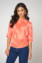 Coral Ruched Detail Top