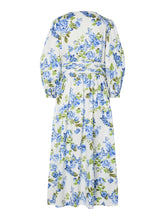 Blue Floral Wrap Maxi Dress