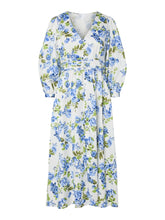 Blue Floral Wrap Maxi Dress