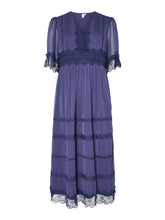 Mollie 2/4 Long Dress - Navy