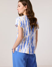 Blouse Shirt with V-neck - Blue