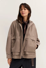 Brown Hooded Utility Jacket