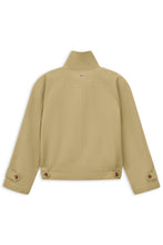 Light Moss Green Cropped Utility Jacket