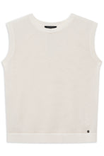 Cream Knit Sleeveless Top