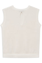 Cream Knit Sleeveless Top