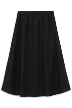 Black Broderie Long Skirt