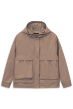 Brown Hooded Utility Jacket