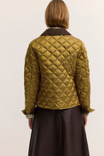 Olive Diamond Quilted Jacket