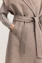 Taupe Belted Longline Gilet