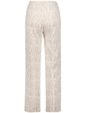 Comfortable Slip-on Trousers with Jacquard Pattern - Taupe