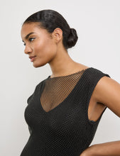 Figure-Defining Mesh Dress with a Glitter Effect