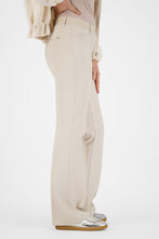 Flared Trousers with Stretch Waistband - Beige