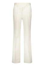 Flared Trousers with Stretch Waistband - Beige