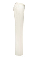 Flared Trousers with Stretch Waistband - Beige