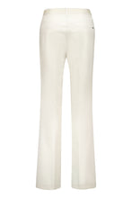 Flared Trousers with Stretch Waistband - Beige