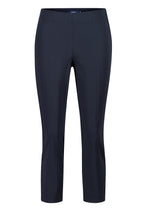 Slim Fit Cropped Trousers - Navy