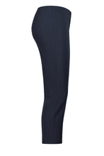 Slim Fit Cropped Trousers - Navy