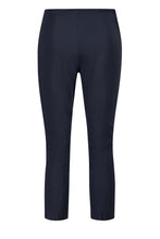 Slim Fit Cropped Trousers - Navy