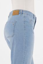Cropped Wide Leg Denim Trousers