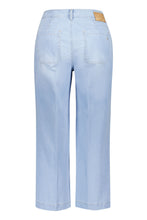 Cropped Wide Leg Denim Trousers