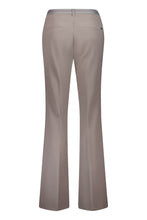 Flared Trousers with Stretch Waistband - Taupe