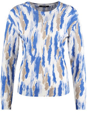 Jumper with an Openwork Pattern - Regatta Blue Patterned