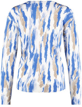 Jumper with an Openwork Pattern - Regatta Blue Patterned